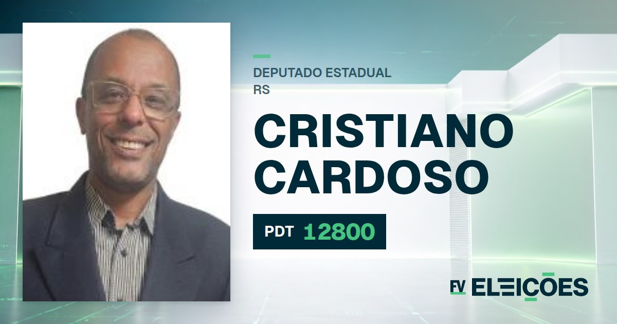 Quem é Cristiano Cardoso, candidato a deputado estadual do RS pelo PDT