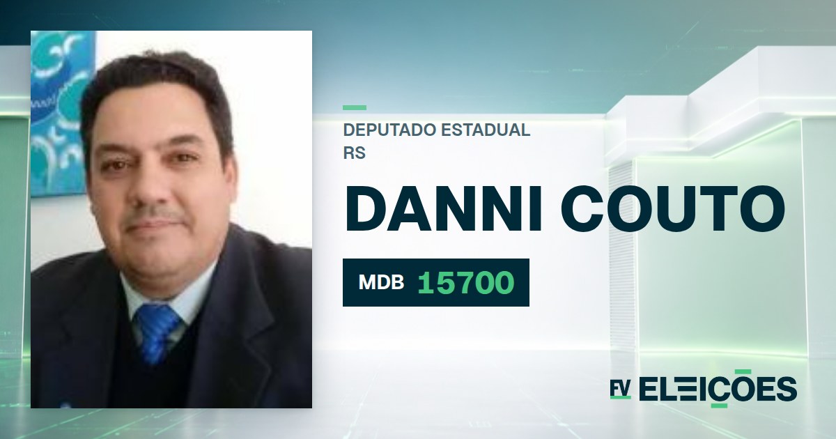 Quem é Danni Couto, candidato a deputado estadual do RS pelo MDB