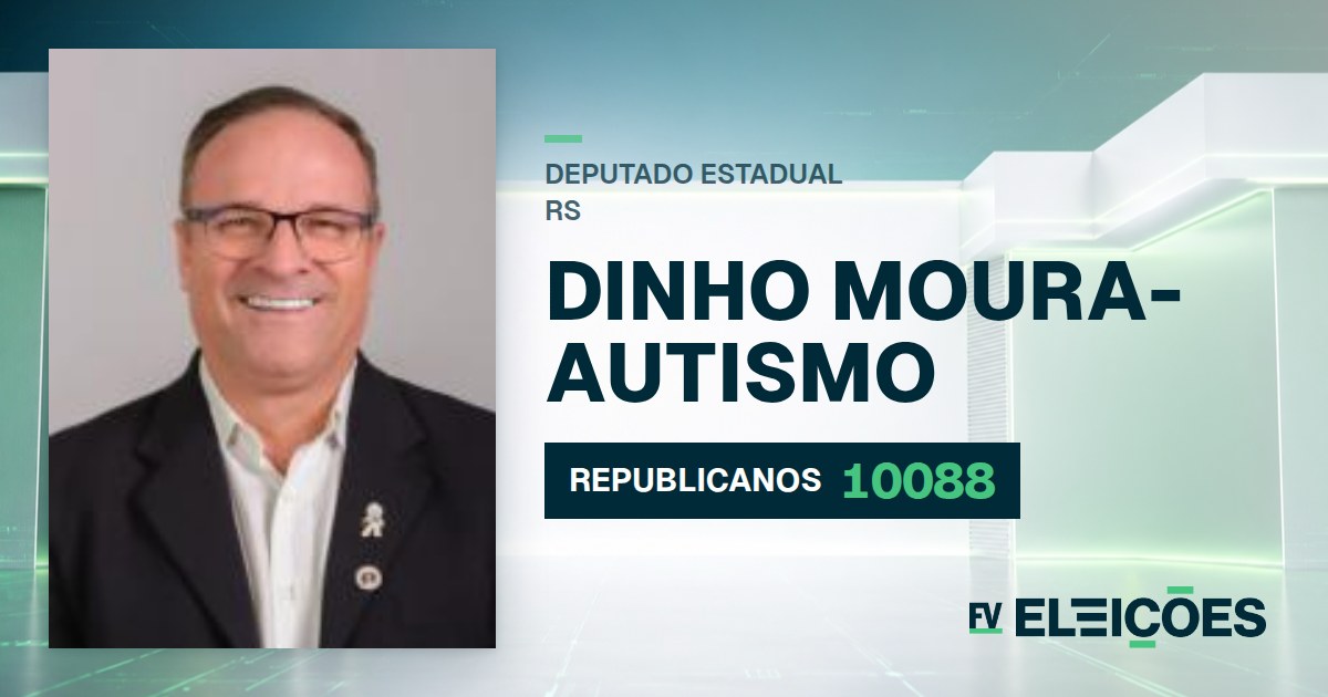 Quem é Dinho Moura- Autismo, candidato a deputado estadual do RS pelo REPUBLICANOS
