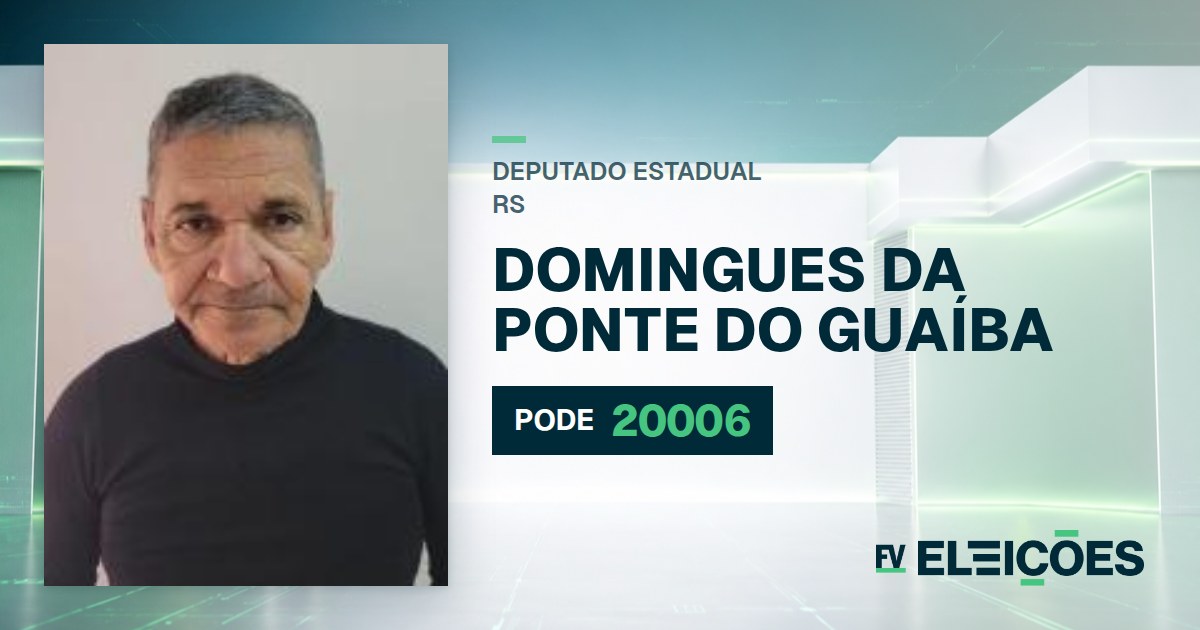 Quem é Domingues da Ponte do Guaíba, candidato a deputado estadual do RS pelo PODE