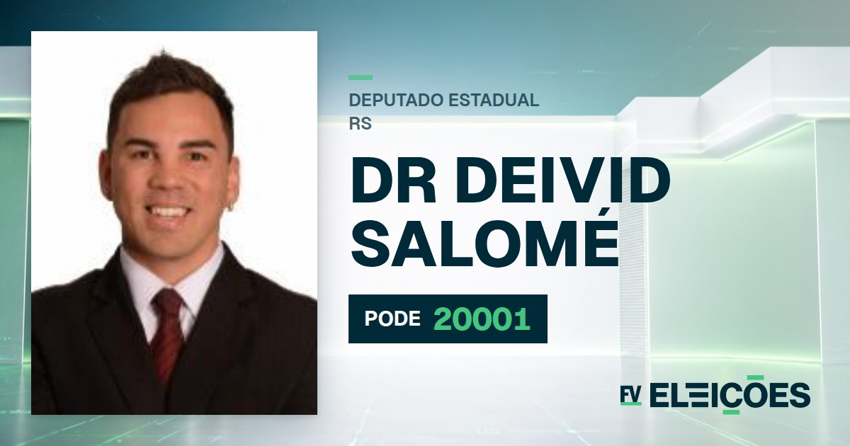 Quem é Dr Deivid Salomé, candidato a deputado estadual do RS pelo PODE
