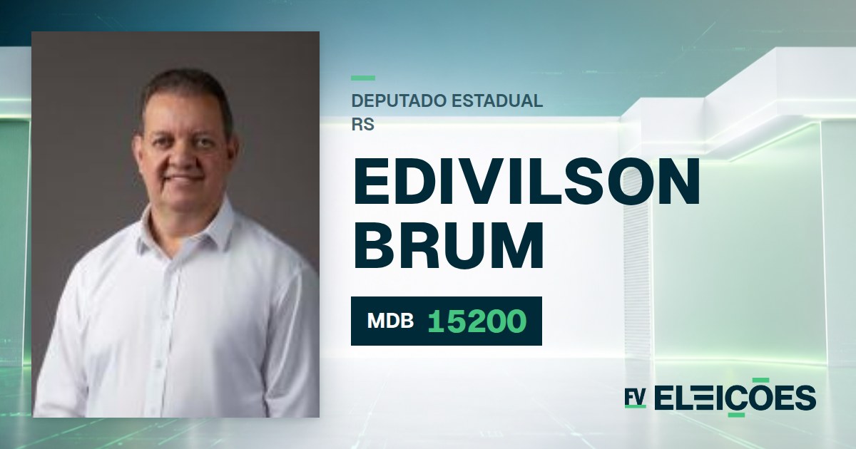 Quem é Edivilson Brum, candidato a deputado estadual do RS pelo MDB