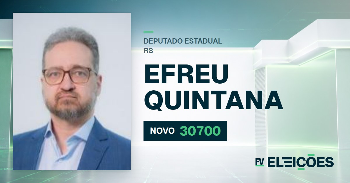Quem é Efreu Quintana, candidato a deputado estadual do RS pelo NOVO
