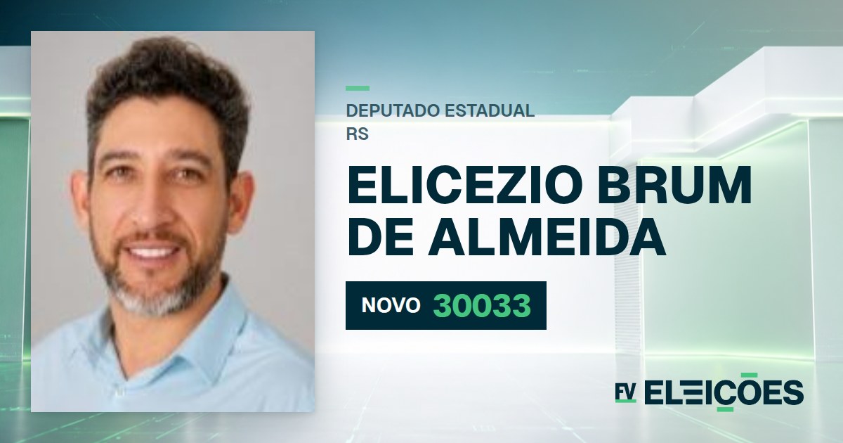 Quem é Elicezio Brum de Almeida, candidato a deputado estadual do RS pelo NOVO
