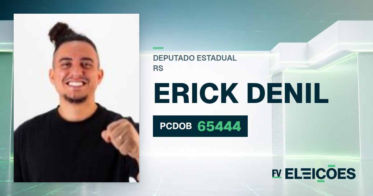 Quem é Erick Denil, candidato a deputado estadual do RS pelo PCDOB