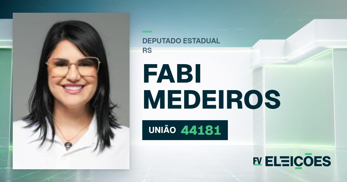 Quem é Fabi Medeiros, candidata a deputada estadual do RS pelo UNIÃO
