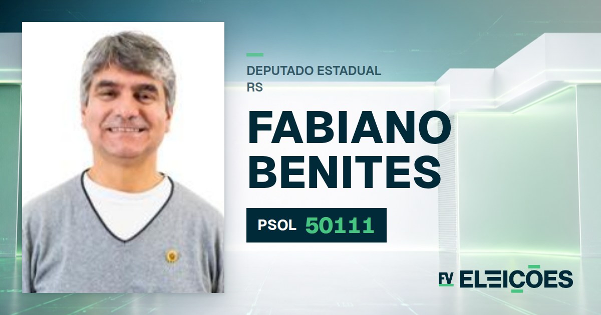 Quem é Fabiano Benites, candidato a deputado estadual do RS pelo PSOL