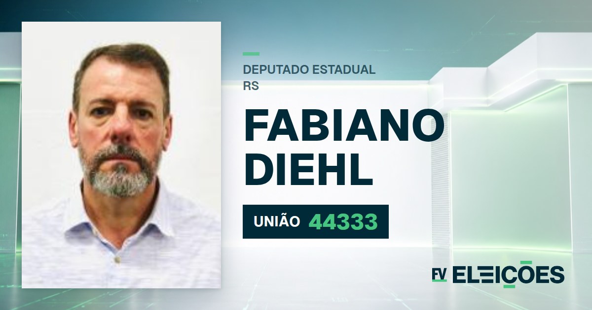 Quem é Fabiano Diehl, candidato a deputado estadual do RS pelo UNIÃO