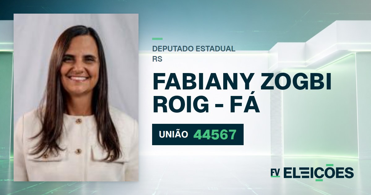 Quem é Fabiany Zogbi Roig - Fá, candidata a deputada estadual do RS pelo UNIÃO