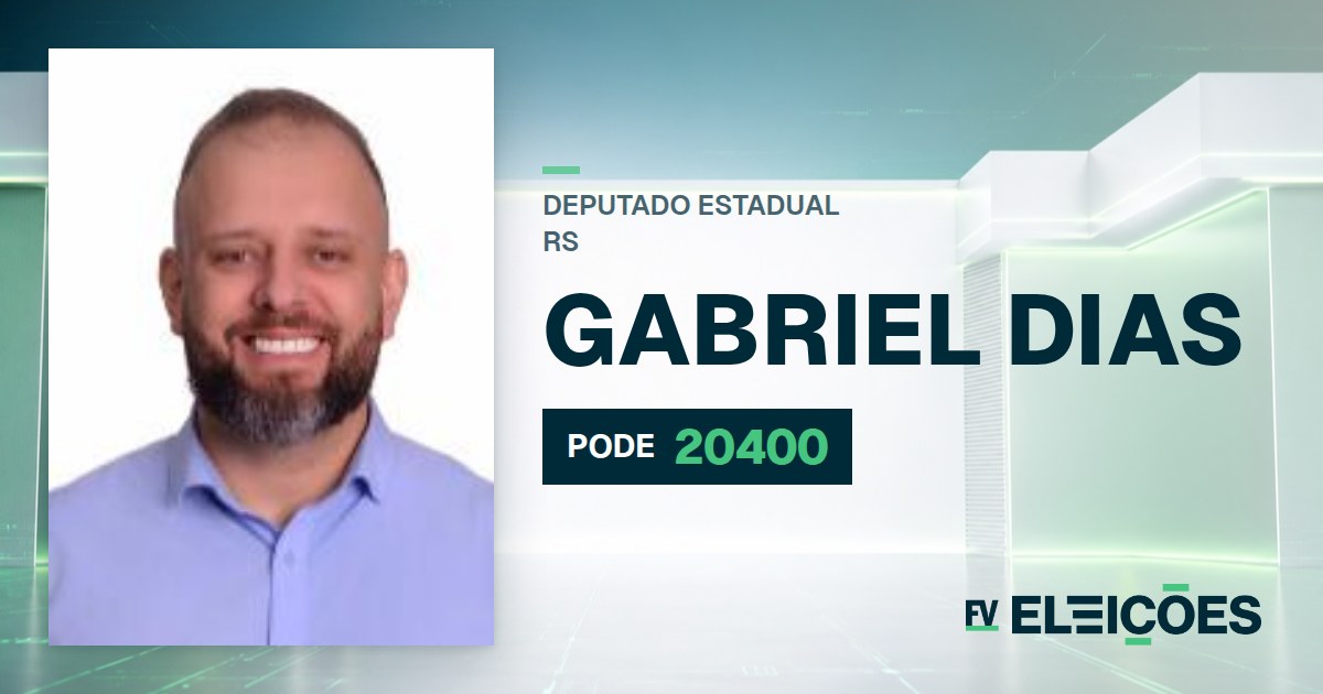 Quem é Gabriel Dias, candidato a deputado estadual do RS pelo PODE