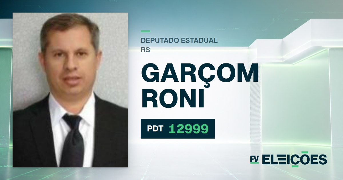 Quem é Garçom Roni, candidato a deputado estadual do RS pelo PDT