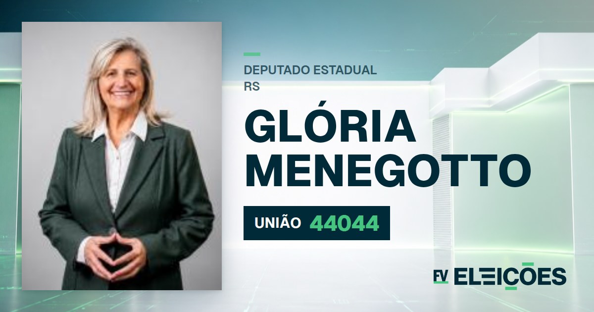 Quem é Glória Menegotto, candidata a deputada estadual do RS pelo UNIÃO
