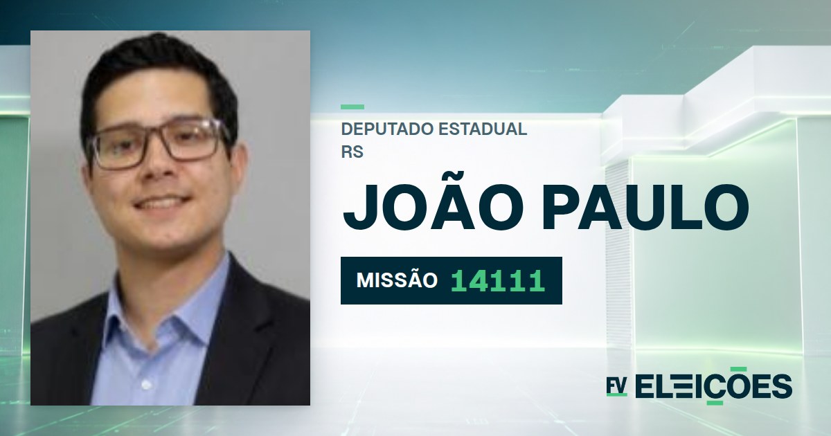Quem é João Paulo, candidato a deputado estadual do RS pelo MISSÃO