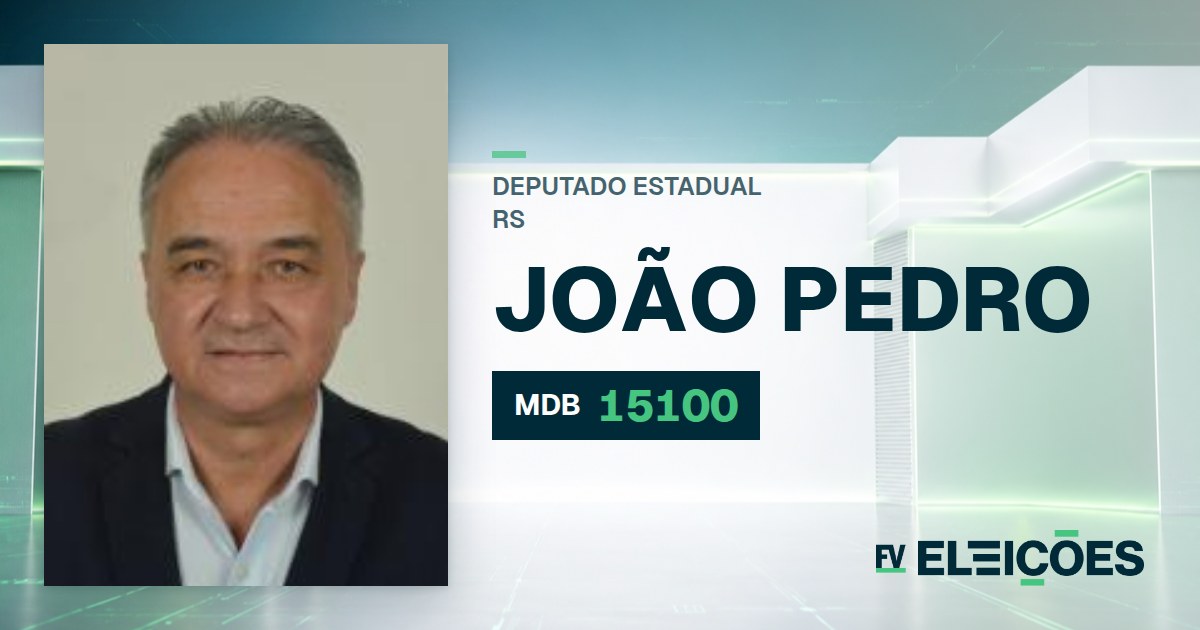 Quem é João Pedro, candidato a deputado estadual do RS pelo MDB