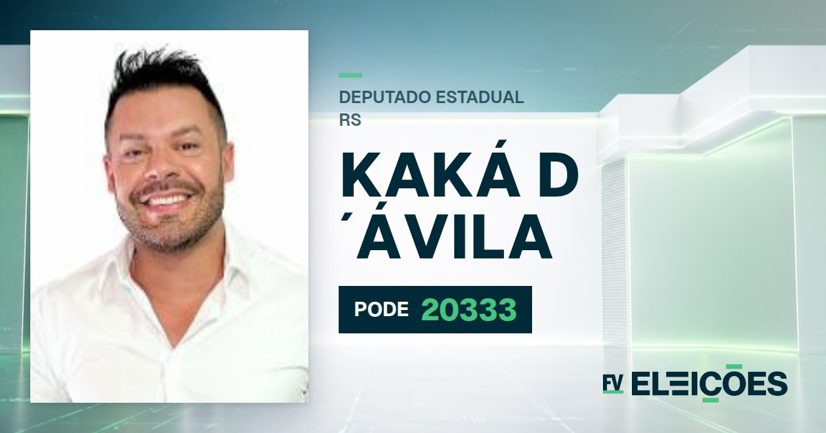 Quem é Kaká D´ávila, candidato a deputado estadual do RS pelo PODE