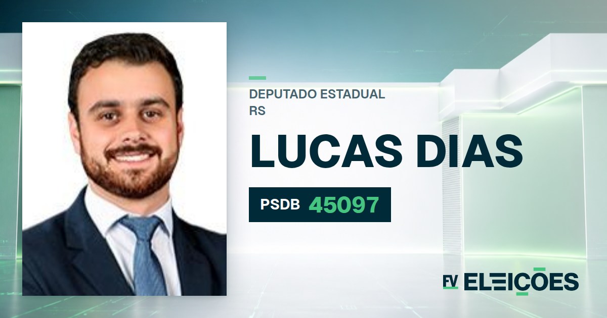 Quem é Lucas Dias, candidato a deputado estadual do RS pelo PSDB
