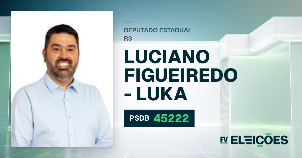 Quem é Luciano Figueiredo - Luka, candidato a deputado estadual do RS pelo PSDB
