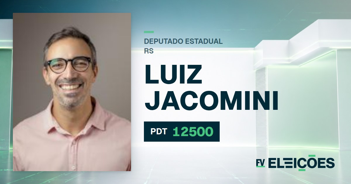 Quem é Luiz Jacomini, candidato a deputado estadual do RS pelo PDT