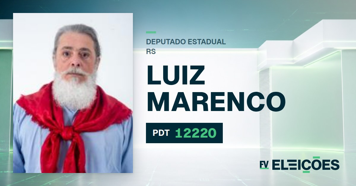 Quem é Luiz Marenco, candidato a deputado estadual do RS pelo PDT