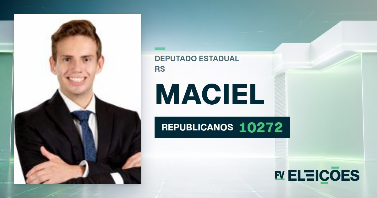 Quem é Maciel, candidato a deputado estadual do RS pelo REPUBLICANOS