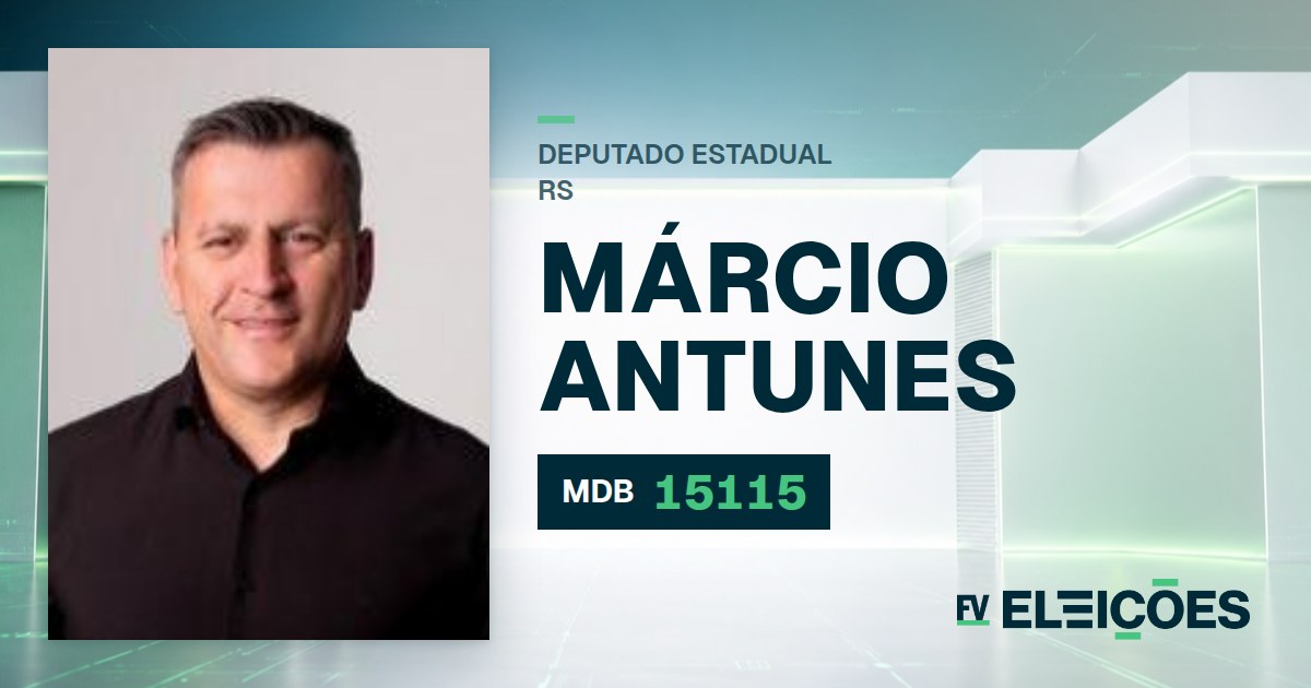Quem é Márcio Antunes, candidato a deputado estadual do RS pelo MDB