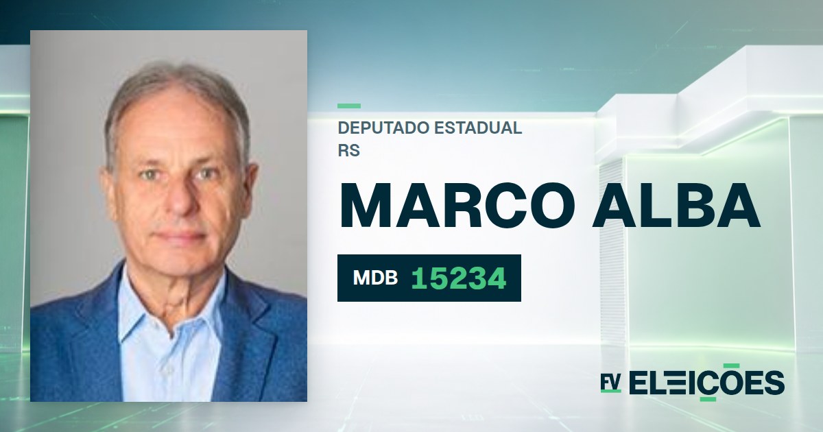Quem é Marco Alba, candidato a deputado estadual do RS pelo MDB