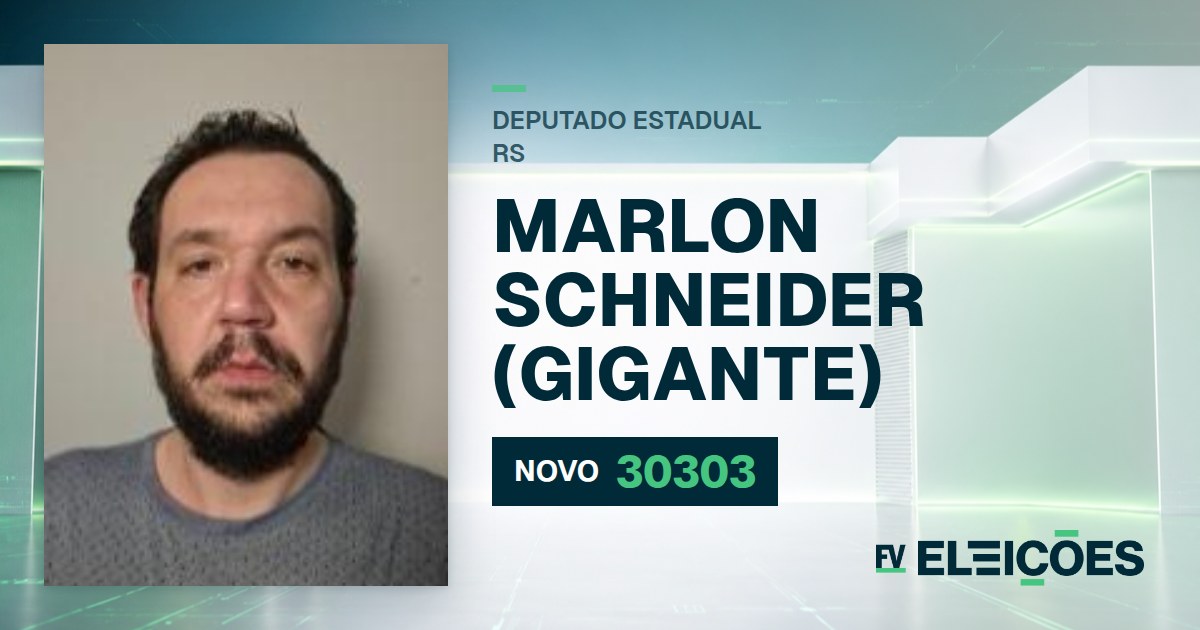 Quem é Marlon Schneider (gigante), candidato a deputado estadual do RS pelo NOVO