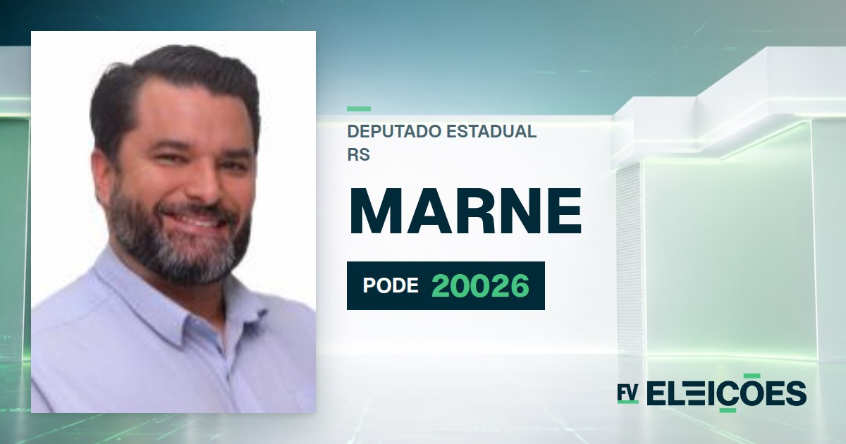 Quem é Marne, candidato a deputado estadual do RS pelo PODE
