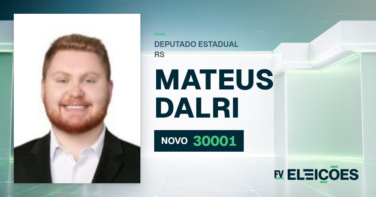 Quem é Mateus Dalri, candidato a deputado estadual do RS pelo NOVO