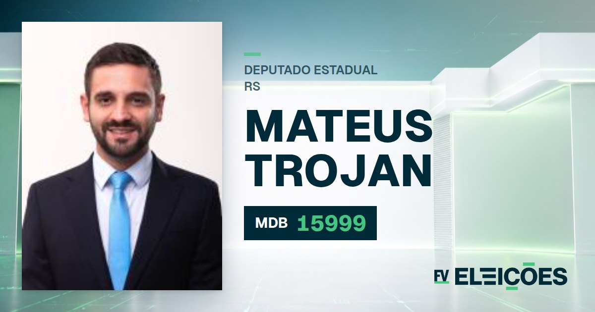 Quem é Mateus Trojan, candidato a deputado estadual do RS pelo MDB