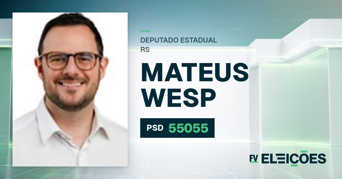 Quem é Mateus Wesp, candidato a deputado estadual do RS pelo PSD