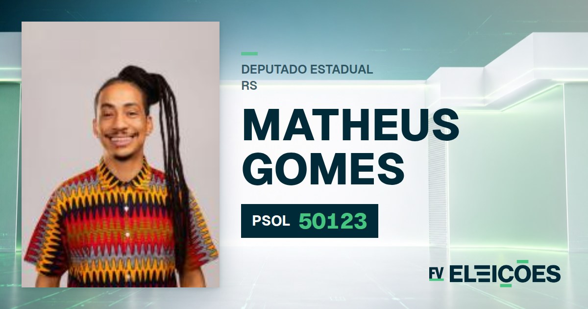 Quem é Matheus Gomes, candidato a deputado estadual do RS pelo PSOL