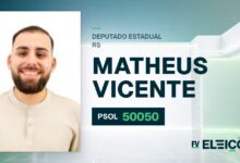 Quem é Matheus Vicente, candidato a deputado estadual do RS pelo PSOL