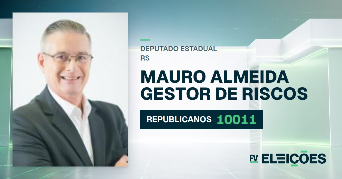 Quem é Mauro Almeida Gestor de Riscos, candidato a deputado estadual do RS pelo REPUBLICANOS
