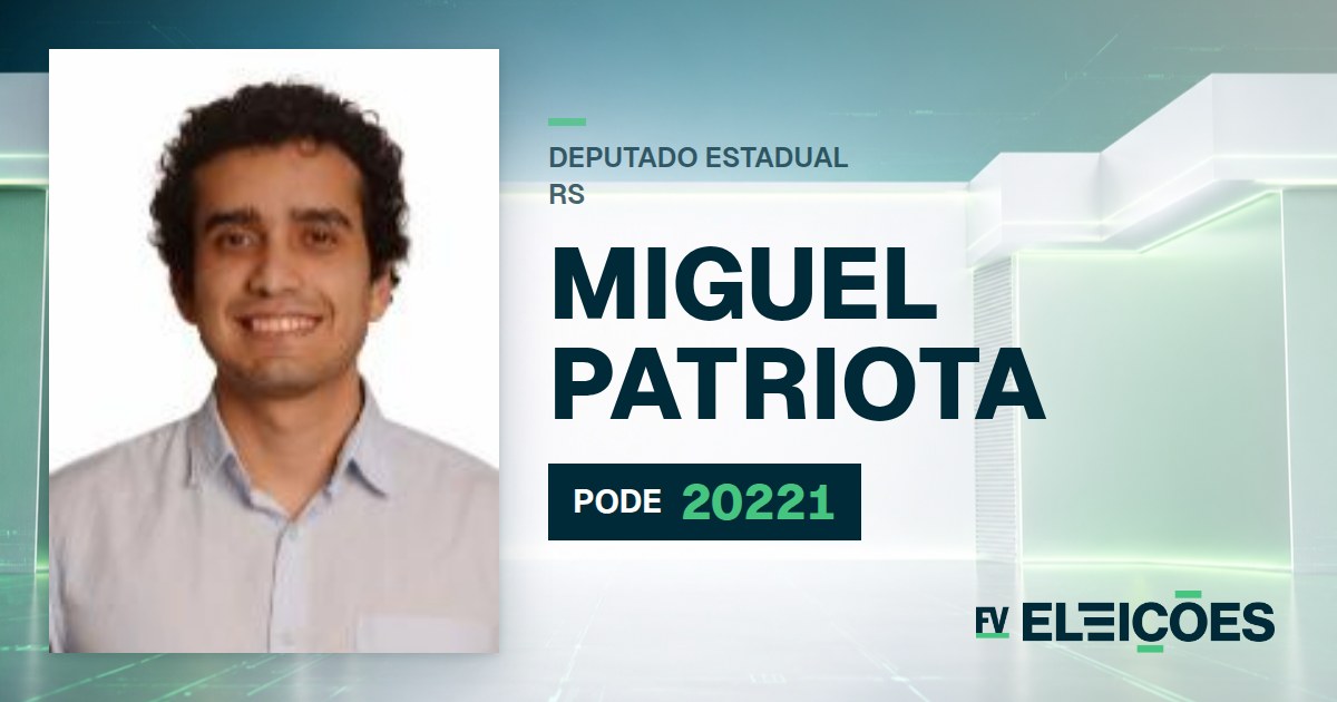 Quem é Miguel Patriota, candidato a deputado estadual do RS pelo PODE
