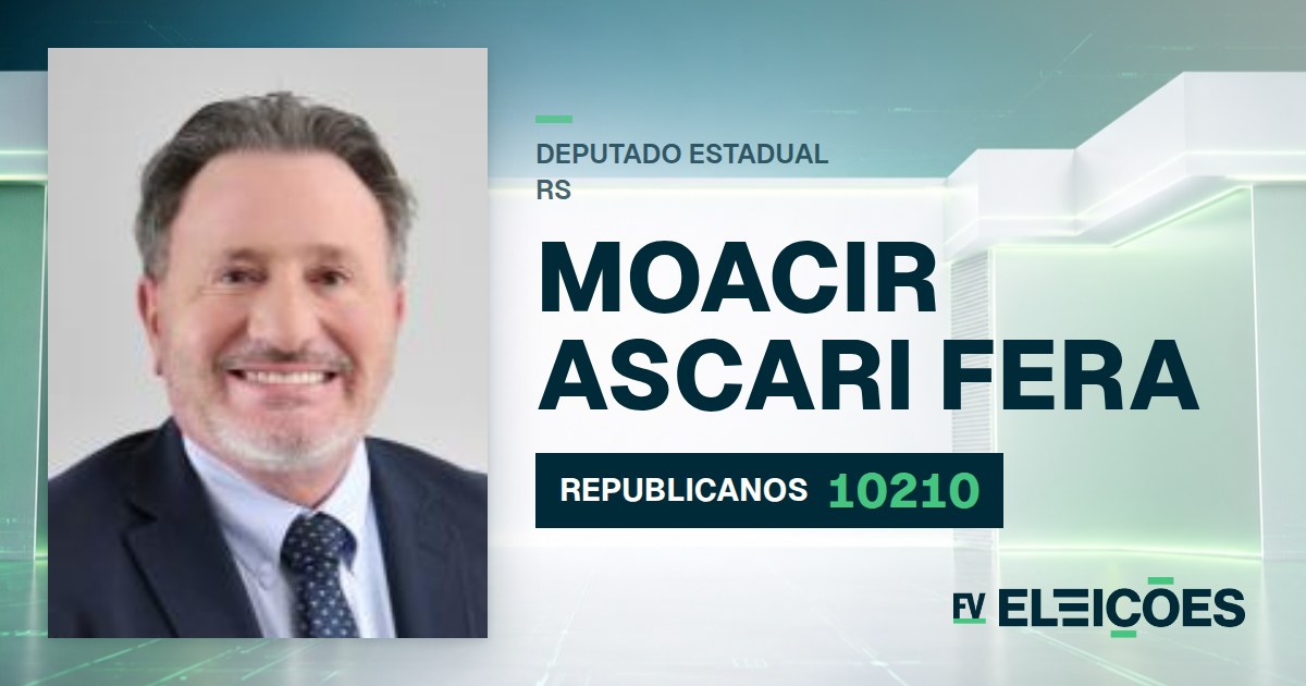 Quem é Moacir Ascari Fera, candidato a deputado estadual do RS pelo REPUBLICANOS