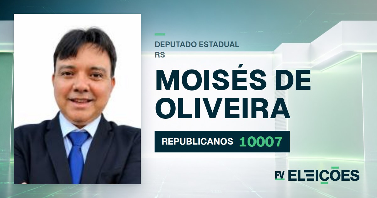 Quem é Moisés de Oliveira, candidato a deputado estadual do RS pelo REPUBLICANOS