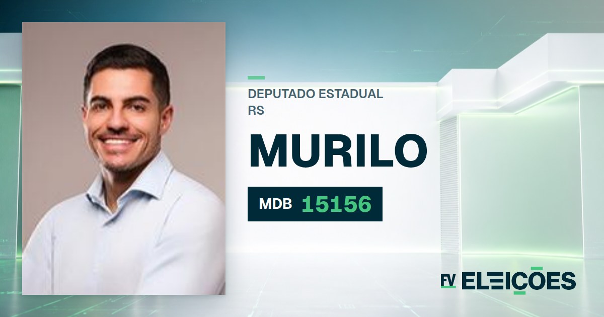 Quem é Murilo, candidato a deputado estadual do RS pelo MDB