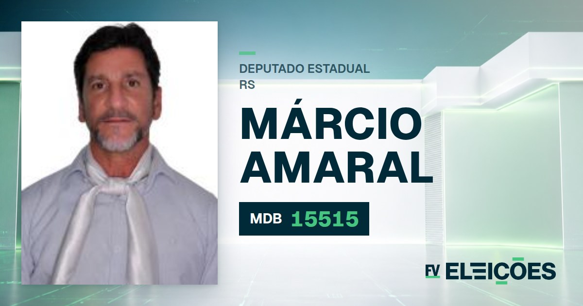 Quem é Márcio Amaral, candidato a deputado estadual do RS pelo MDB