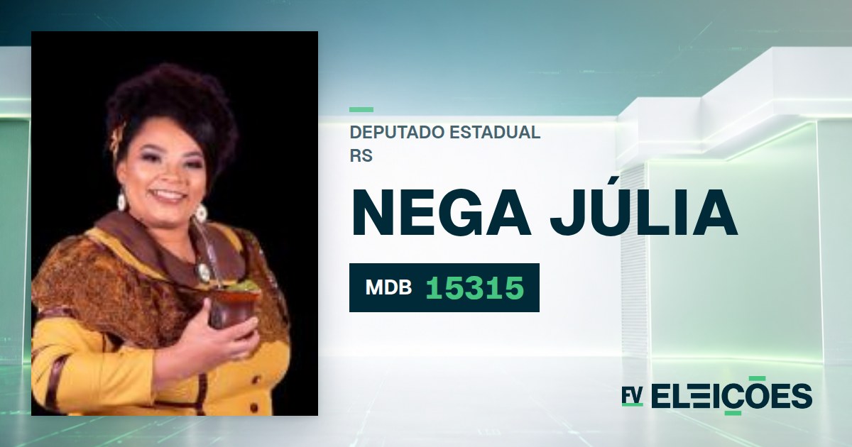 Quem é Nega Júlia, candidata a deputada estadual do RS pelo MDB