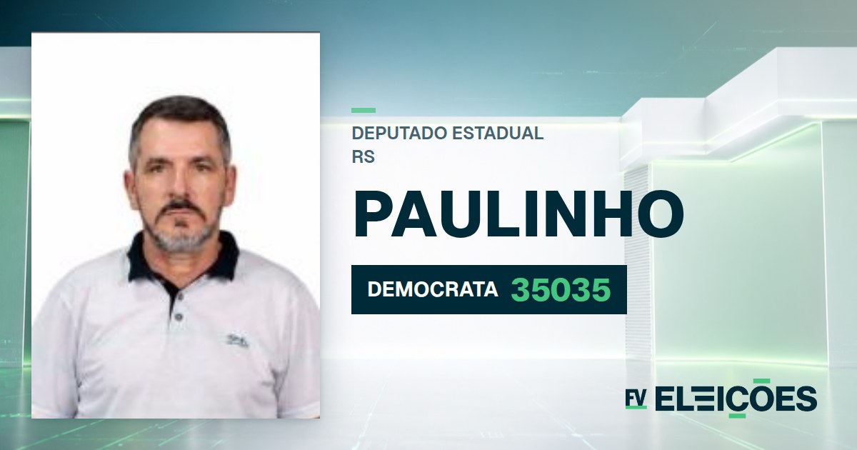 Quem é Paulinho, candidato a deputado estadual do RS pelo DEMOCRATA