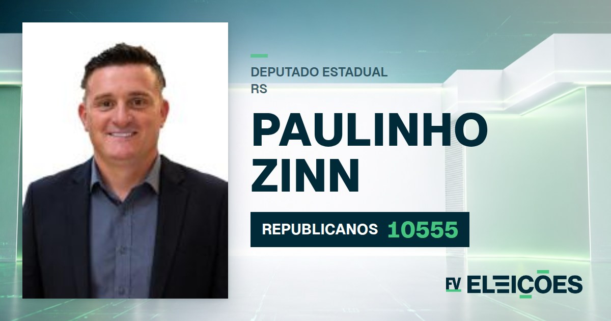 Quem é Paulinho Zinn, candidato a deputado estadual do RS pelo REPUBLICANOS