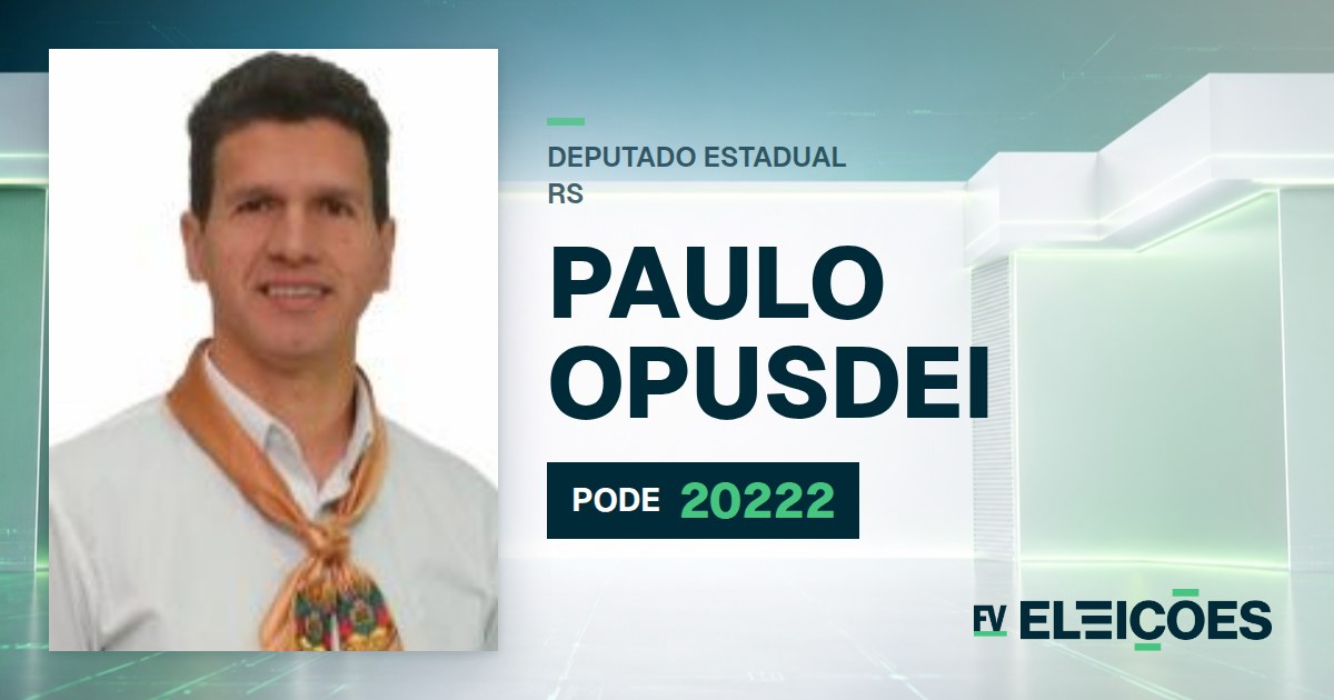 Quem é Paulo Opusdei, candidato a deputado estadual do RS pelo PODE