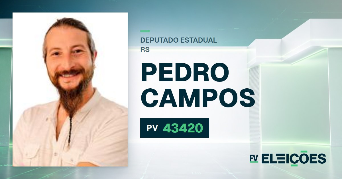 Quem é Pedro Campos, candidato a deputado estadual do RS pelo PV