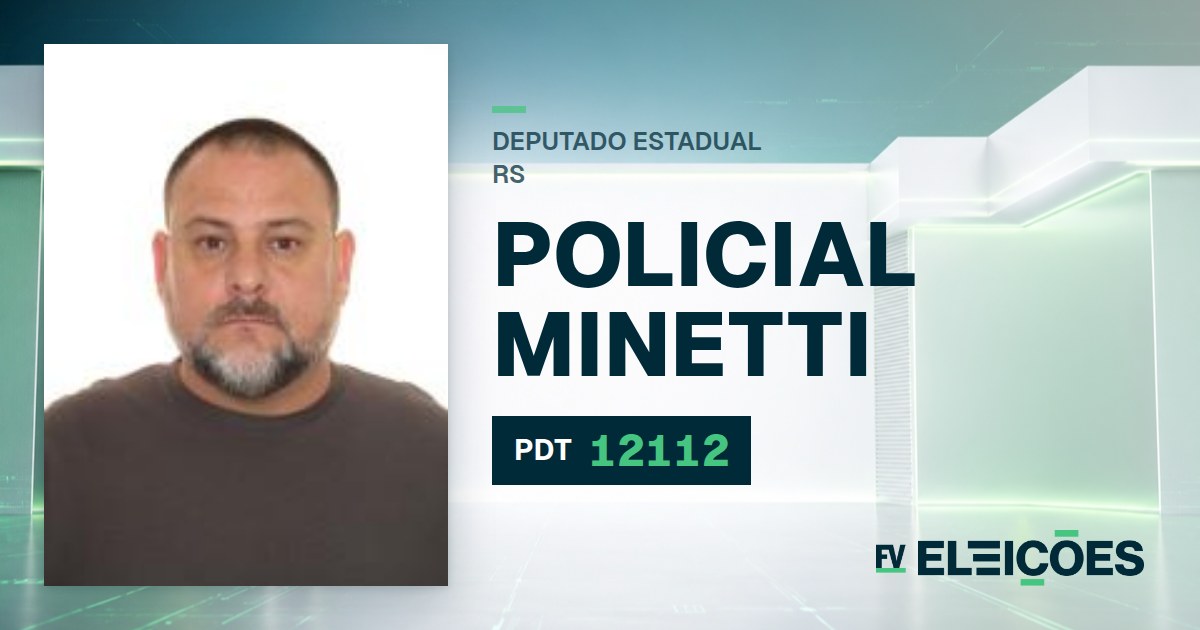 Quem é Policial Minetti, candidato a deputado estadual do RS pelo PDT