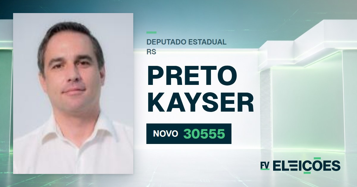 Quem é Preto Kayser, candidato a deputado estadual do RS pelo NOVO