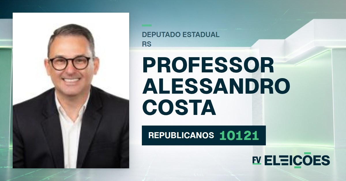 Quem é Professor Alessandro Costa, candidato a deputado estadual do RS pelo REPUBLICANOS