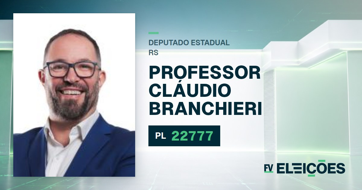 Quem é Professor Cláudio Branchieri, candidato a deputado estadual do RS pelo PL