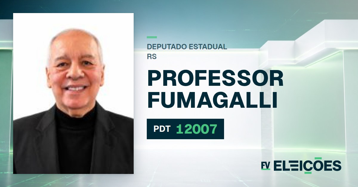 Quem é Professor Fumagalli, candidato a deputado estadual do RS pelo PDT