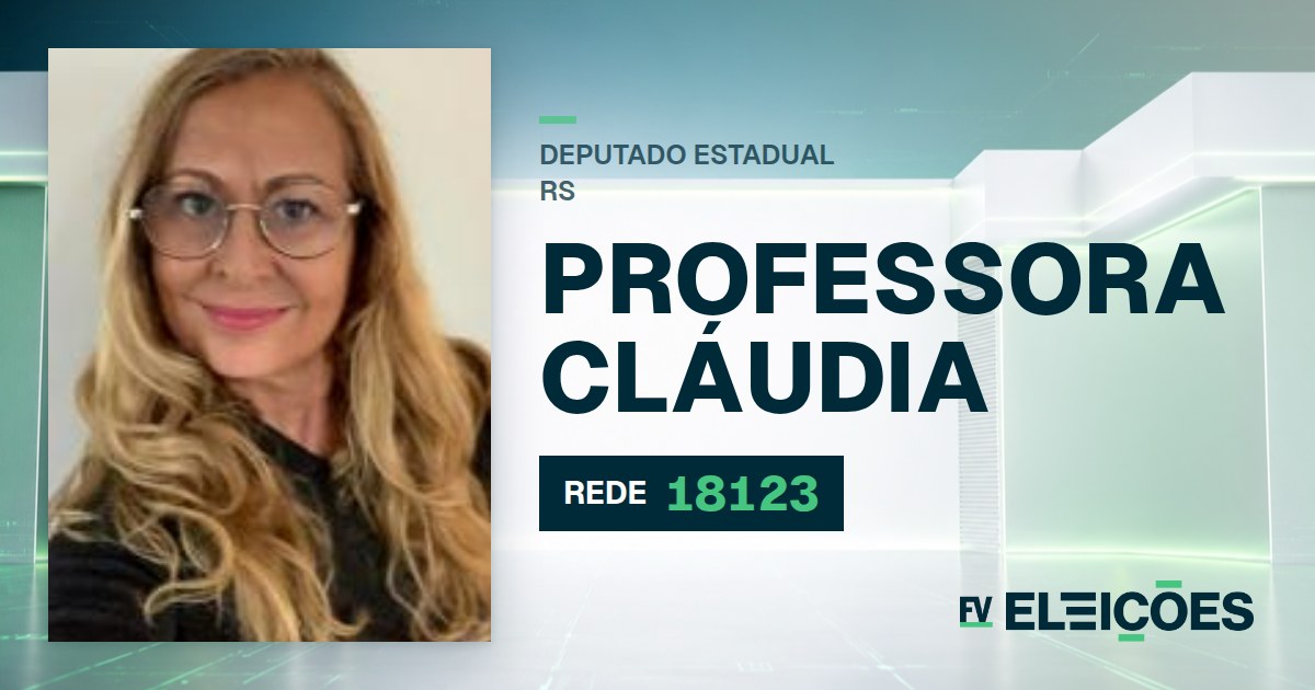 Quem é Professora Cláudia, candidata a deputada estadual do RS pelo REDE